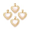 Natural White Shell Pendants KK-N287-01G-1