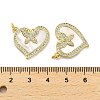 Brass Micro Pave Clear Cubic Zirconia Pendants KK-K365-04F-G-3