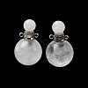 Natural Quartz Crystal Perfume Bottle Pendants GG-CBA7610-02P-06-1