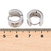 304 Stainless Steel Micro Pave Clear Cubic Zirconia Hoop Earrings EJEW-G457-03P-5