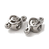 304 Stainless Steel Hollow Beads STAS-I203-44P-2