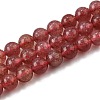 Natural Strawberry Quartz Beads Strands G-L621-B09-6mm-2