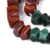Natural Fuchsite & Red Jasper & Rainbow Moonstone Beads Strands G-T144-16B-01-3