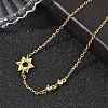 Brass Micro Pave Clear Cubic Zirconia Link Bracelets BJEW-E114-01A-G-3