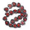 Baking Paint Glass Bumpy Beads Heart LAMP-V001-07F-2