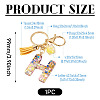 Alloy Resin Polygon Keychains KEYC-TADJ0002-03G-H-2