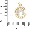 Brass Pave Clear Cubic Zirconia Pendants KK-CBA56EF-36C-G-3