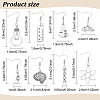 8 Pairs 8 Style Medicine Theme Alloy Dangle Earrings for Women EJEW-AN0003-57-2