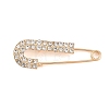 Crystal Rhinestone Safety Pin Brooches JEWB-A040-01A-G-1