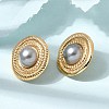 Brass Stud Earrings for Women KK-CBA9D38-02G-03-1