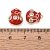 Brass Micro Pave Clear Cubic Zirconia Charms KK-N288-07G-3
