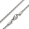 Tarnish Resistant 304 Stainless Steel Necklaces Unisex Rope Chain Necklaces NJEW-507L-10-4