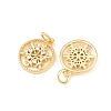 Brass Micro Pave Cubic Zirconia Pendants KK-C162-037A-G-2