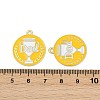 Father's Day Alloy Enamel Pendants ENAM-V001-03A-G-3