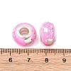 Opaque Resin Rondelle European Beads RESI-Z046-03B-3