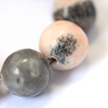 Natural Pink Zebra Jasper Round Bead Strands G-E334-8mm-11-8
