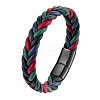 Weave Leather Braided Cord Bracelets PW-WG81F6A-01-2