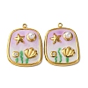 304 Stainless Steel Enamel Pendants STAS-L299-18G-03-1