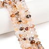 Natural Yellow Hematoid Quartz/Golden Healer Quartz Beads Strands G-C259-A40-5x8mm-1