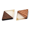 Walnut Wood & Luminous Glow in the Dark Resin Pendants RESI-N039-76-3