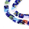 Handmade Millefiori Lampwork Beads Strands LAMP-T021-30A-3