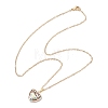 Natural Paua Shell Pendant Necklaces NJEW-JN05141-02-4