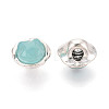 Zinc Metal Alloy & Natural Turquoise Buttons LS-BUTT-WH0057-001E-AS-2