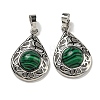 Synthetic Malachite Pendants G-Q158-05P-18-1