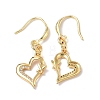 Clear Cubic Zirconia Heart with Butterfly Dangle Earrings EJEW-B017-09G-2