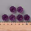 Transparent Frosted Acrylic Bead Caps X-MACR-S371-04A-743-4