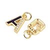 Brass Micro Pave Cubic Zirconia Charms KK-C250-01A-2