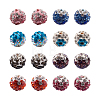 64Pcs 8 Colors Two-Tone Handmade Polymer Clay Disco Ball Beads RB-SW0001-01-10