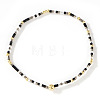 Bohemian Glass Seed Beads & Brass Stretch Bracelets for Women TI8364-6-1