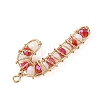 Christmas  Copper Wire Wrapped Glass Beaded Pendants PALLOY-TA00440-2