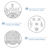 12Pcs 6 Styles 201 Stainless Steel Pendants STAS-DC0013-90-4