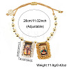 Adjustable Jesus & Virgin Mary Charm Cord Bracelets KQ6530-4