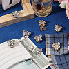 8Pcs 2 Colors Zinc Alloy Cufflinks BUTT-GL0001-03-5
