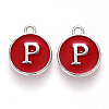 Platinum Plated Alloy Enamel Charms ENAM-S118-03P-P-1