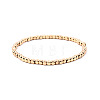 Gold-tone Miyuki Elastic Crystal Beaded Bracelet with Acrylic Tube Beads ST1647267-1