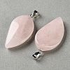 Natural Rose Quartz Pendants GG-CBACB71-05P-21-2