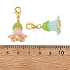 Transparent Acrylic Flower Pendant Decorations HJEW-JM05036-3