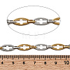 Two Tone 304 Stainless Steel Oval with Cross Link Chains CHS-K018-47GP-3