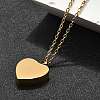 304 Stainless Steel Heart Cinerary Casket Pendant Necklaces NJEW-V002-02G-2