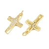 Brass Micro Pave Clear Cubic Zirconia Pendants CU-CBA48B8-01G-B-2
