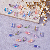 100Pcs 5 Colors Handmade Foil Glass Charms FOIL-CJ0001-09-3