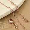 Brass Link Chain Bracelets for Women BJEW-G735-06RG-3