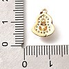 Brass Micro Pave Cubic Zirconia Charms KK-C085-21G-3