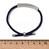 Round Nylon Milan Cord Slider Bracelet Making BJEW-L722-01P-4