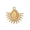 304 Stainless Steel Pendant Cabochon Settings STAS-OY009-07G-1