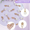 30Pcs Zinc Alloy with Round Resin Replacement Zipper Sliders FIND-CY0002-22G-6